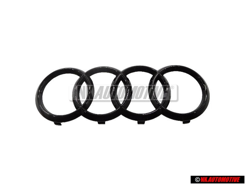 Genuine Audi Rings Front Grill Badge Emblem Black Glossy - 4K8853605 T94