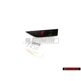 Genuine Audi RS5 Side Trim Badge Emblem Black Red - 8W6853601D T94