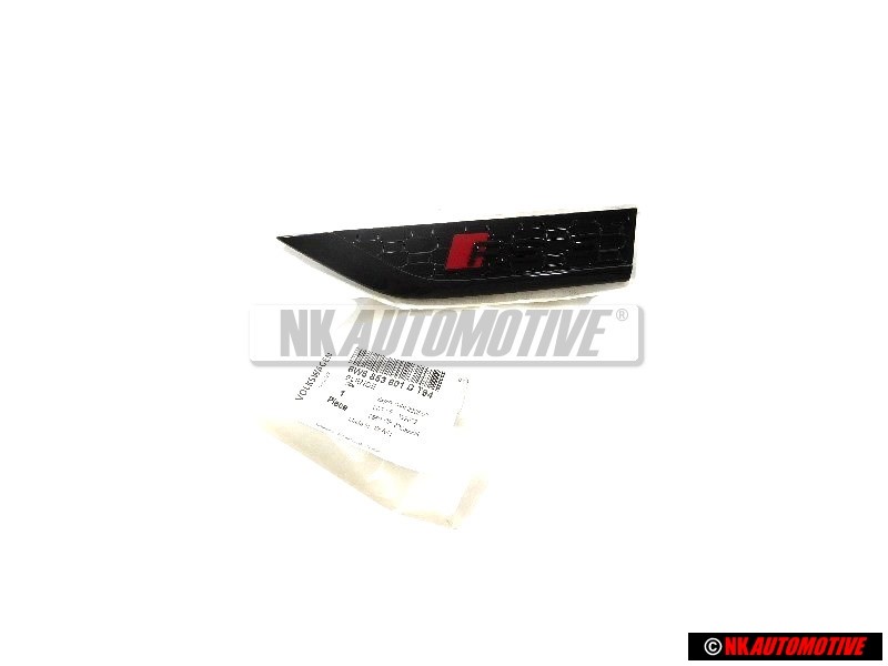 Genuine Audi RS5 Side Trim Badge Emblem Black Red - 8W6853601D T94