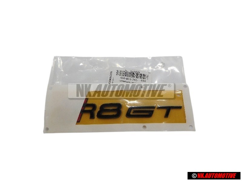 Genuine Audi R8 GT Rear Boot Badge Emblem Black Red - 4S0853741 T94