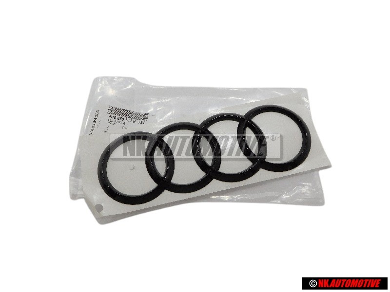 Genuine Audi Rings Rear Boot Badge Emblem Black Glossy - 4H0853742H T94