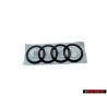 Genuine Audi Rings Rear Boot Badge Emblem Black Glossy - 8X0853742B T94