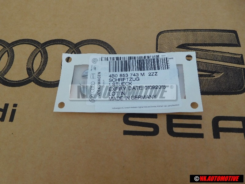 Genuine Audi 3.7 Rear Boot Badge Emblem Chrome - 4B0853743M 2ZZ