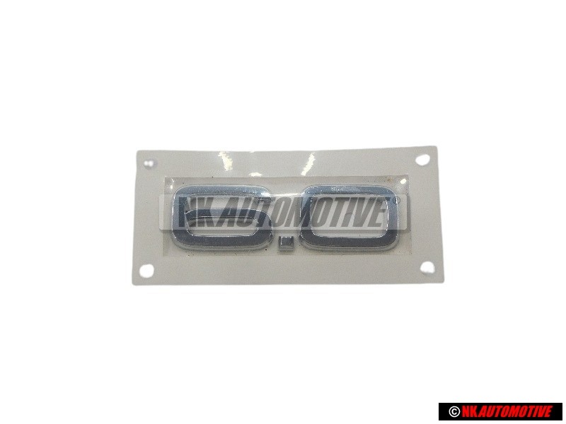 Genuine Audi 6.0 Rear Boot Badge Emblem Chrome - 4D0853743F 2ZZ