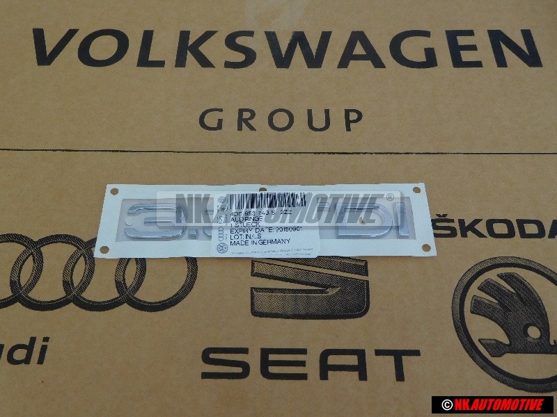 Genuine Audi 3.3 TDI Rear Boot Badge Emblem Chrome - 4D0853743S 2ZZ