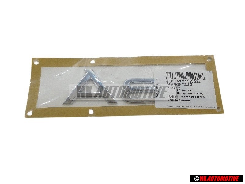 Genuine Audi A8 Rear Boot Badge Emblem Chrome - 4E0853741A 2ZZ
