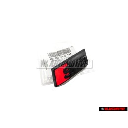 Genuine Audi S8 Front Grill Badge Emblem Black Red - 4N0853736B T94