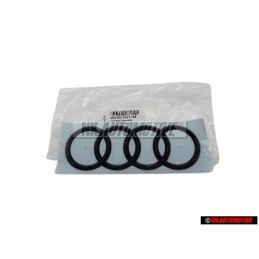 Genuine Audi Rings Rear Boot Badge Emblem Black Glossy - 4N0853742A T94