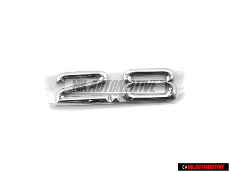 Genuine Audi 2.8 Rear Boot Badge Emblem Chrome - 4A5853743M 2ZZ