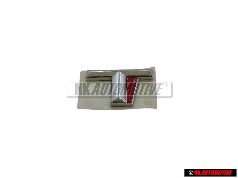Genuine Audi T Rear Boot Badge Emblem Chrome Red - 8D0853737E 2ZZ