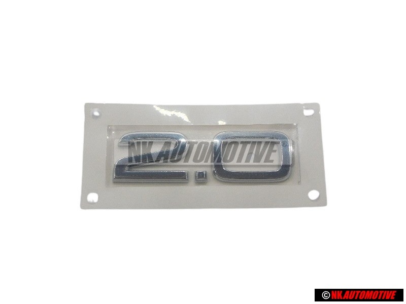 Genuine Audi 2.0 Rear Boot Badge Emblem Chrome - 8E0853743C 2ZZ