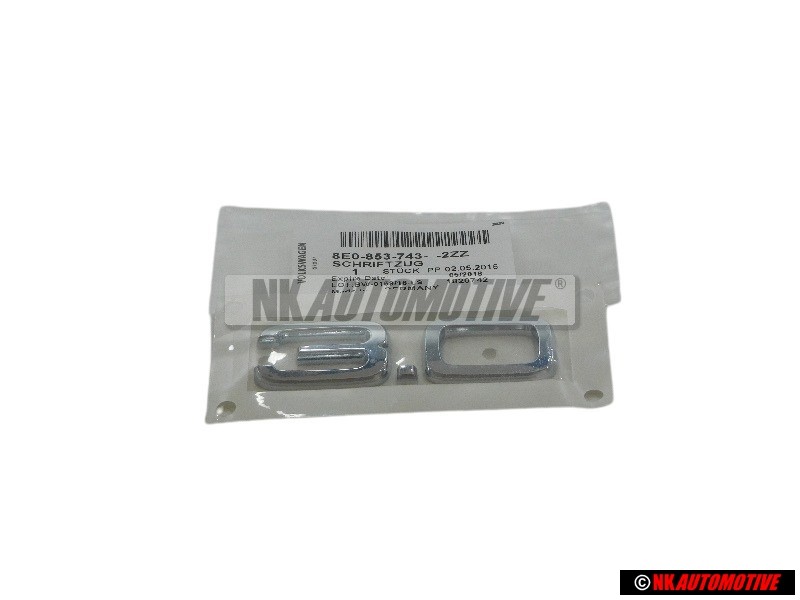 Genuine Audi 3.0 Rear Boot Badge Emblem Chrome - 8E0853743 2ZZ
