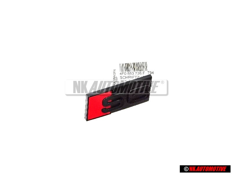 Genuine Audi S6 Front Grill Badge Emblem Black Red - 4F0853736F T94