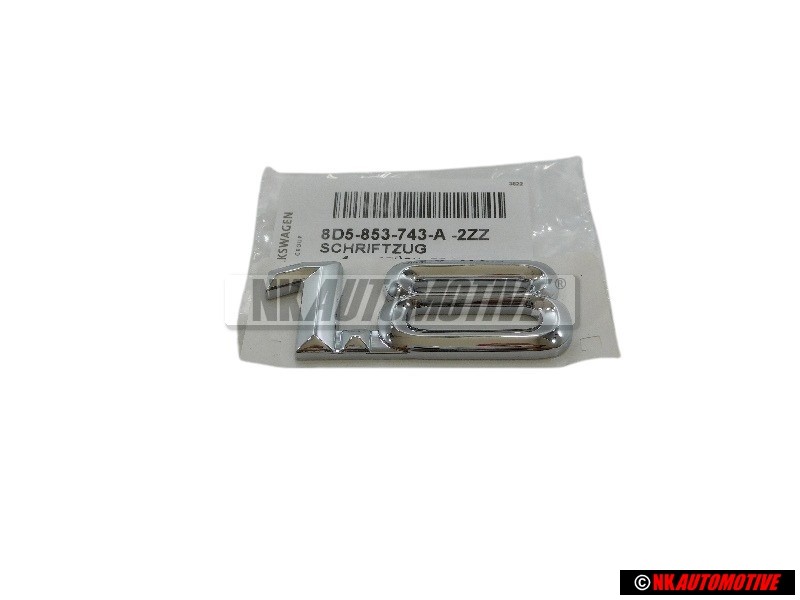 Genuine Audi 1.8 Rear Boot Badge Emblem Chrome - 8D5853743A 2ZZ