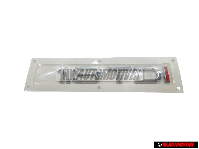 Genuine Audi 1.9 TDI Rear Boot Badge Emblem Chrome Red - 8L0853743K 2ZZ