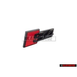 Genuine Audi S4 Front Grill Badge Emblem Black Red - 8W0853736F T94