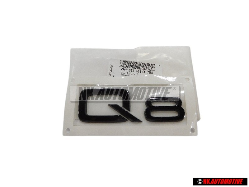 Genuine Audi Q8 Rear Boot Badge Emblem Black - 4M8853741B T94
