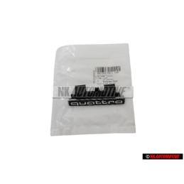 Genuine Audi QUATTRO Front Grill Badge Emblem Black Chrome - 8R0853736E T94