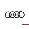 Genuine Audi Rings Front Grill Badge Emblem Black Glossy - 80A853605C T94