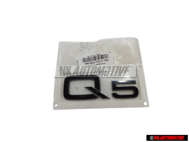 Genuine Audi Q5 Rear Boot Badge Emblem Black - 8R0853741A T94