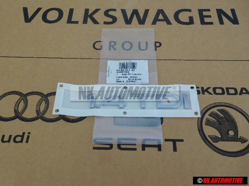 Genuine Audi 1.4 TDI Rear Boot Badge Emblem Chrome - 8Z0853743D 2ZZ