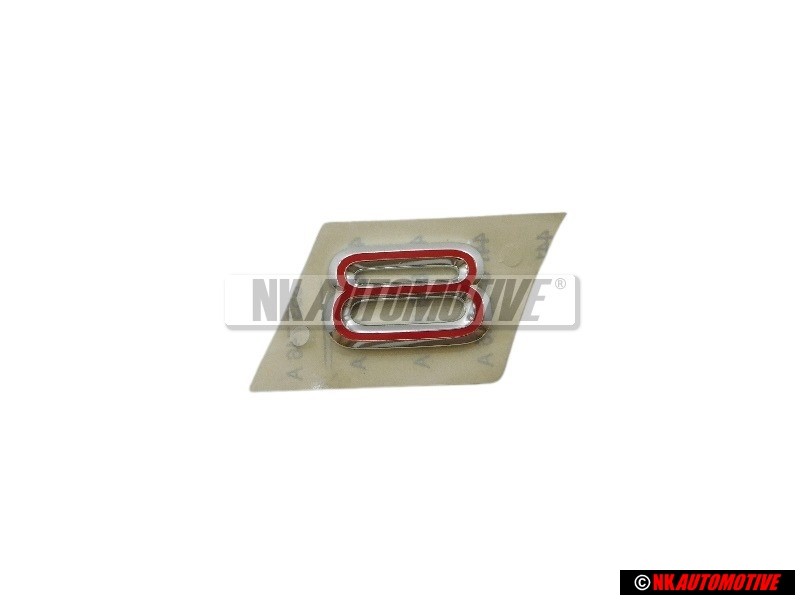 Genuine Audi Rear Boot Badge Emblem Chrome Red - 441853746A Y3H