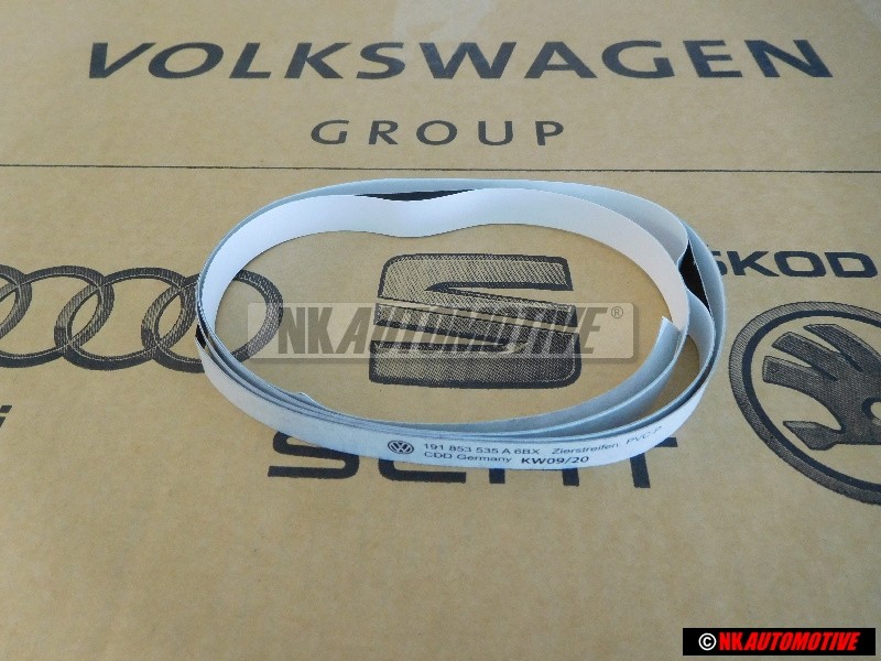 Genuine VW Trim Strip For Side Panel Satin Black - 191853535A 6BX