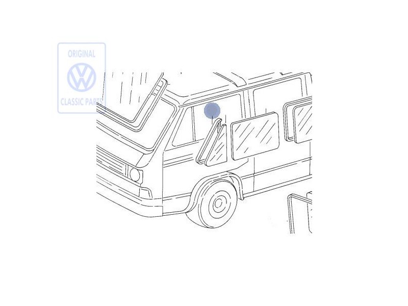 Genuine VW Seal For Fixed Door Glass - 251837625