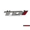 Genuine VW LT TDI Front Grill Badge Emblem Chrome/Red - 2D0853679B EQW