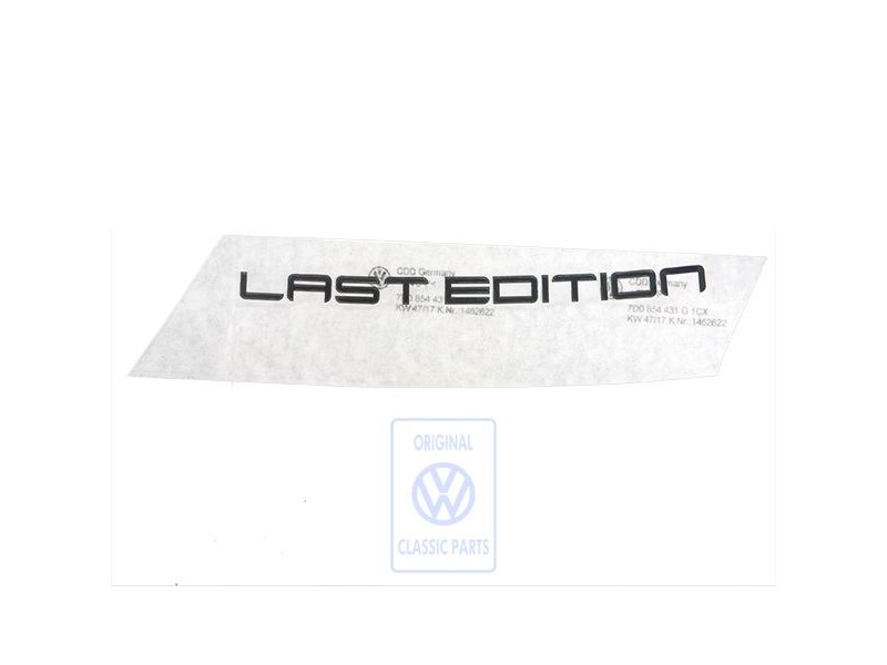 Genuine VW Film Lettering Black/Silver - 7D0854431G 1CX