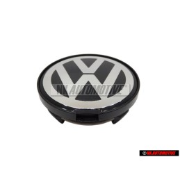 Genuine VW Alloy Wheel Centre Cap Black Chrome - 7D0601165 BXF