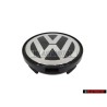 Genuine VW Alloy Wheel Centre Cap Black Chrome - 7D0601165 BXF