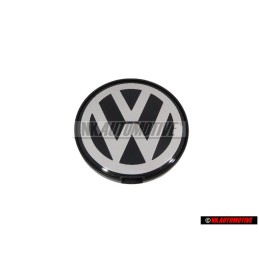 Genuine VW Alloy Wheel Centre Cap Black Chrome - 7D0601165 BXF