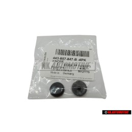 Genuine VW 3 Point Safety Seat Belt Knob Black - 443857847B 4PK