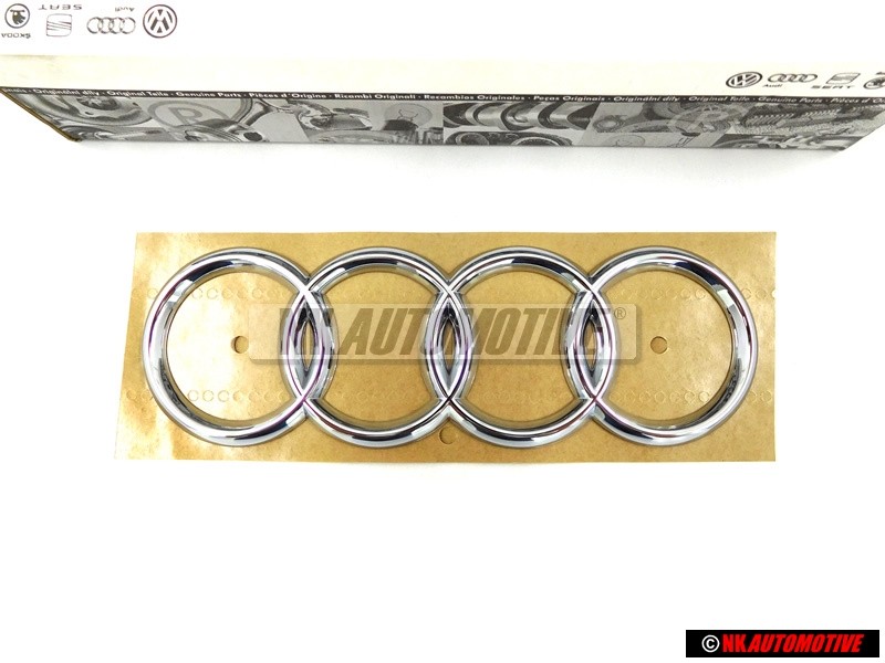 Genuine Audi Rings Rear Boot Badge Emblem Chrome - 441853742 2ZZ