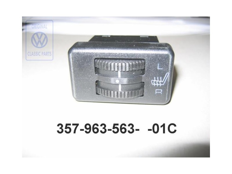 Genuine VW Switch For Seat Heating Satin Black - 357963563 01C