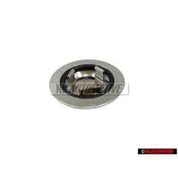 Genuine VW 6 Speed Gear Shift Knob Emblem Badge Chrome Black - 1K0711144A
