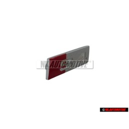 Genuine Audi S4 Steering Wheel Badge Emblem Chrome Red - 8D0419685B