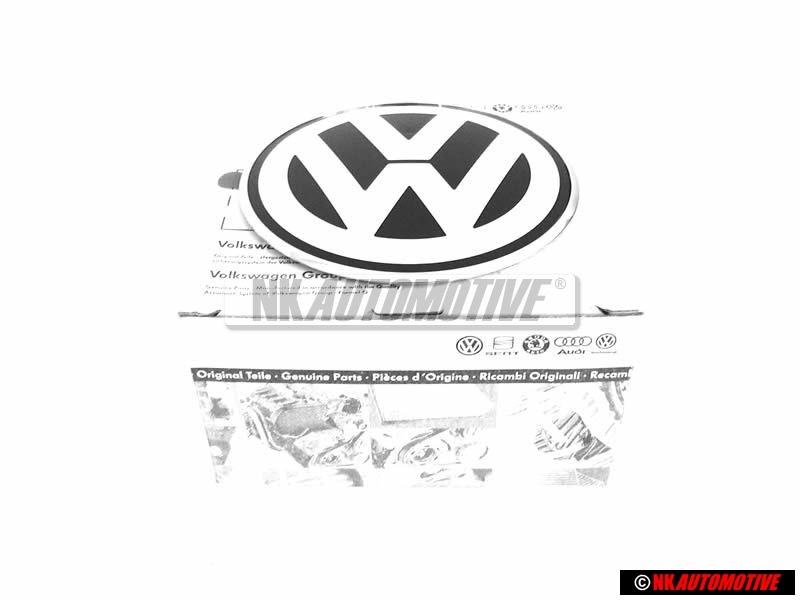Genuine VW Rear Trunk Boot Badge Emblem Chrome Grey - 1C0853630K WV9