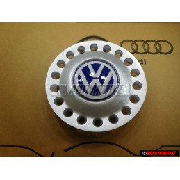 Genuine VW Center Hub Sliver Blue Cap - 1C0601149D GTT