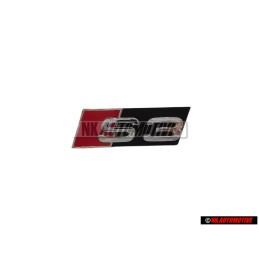 Genuine Audi S3 Front Grill Badge Emblem Black Chrome Red - 8L0853736A 2ZZ