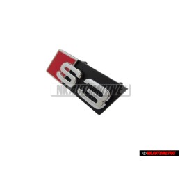 Genuine Audi S3 Front Grill Badge Emblem Black Chrome Red - 8L0853736A 2ZZ
