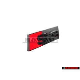 Genuine Audi S3 Front Grill Badge Emblem Black Red - 8P0853736A T94