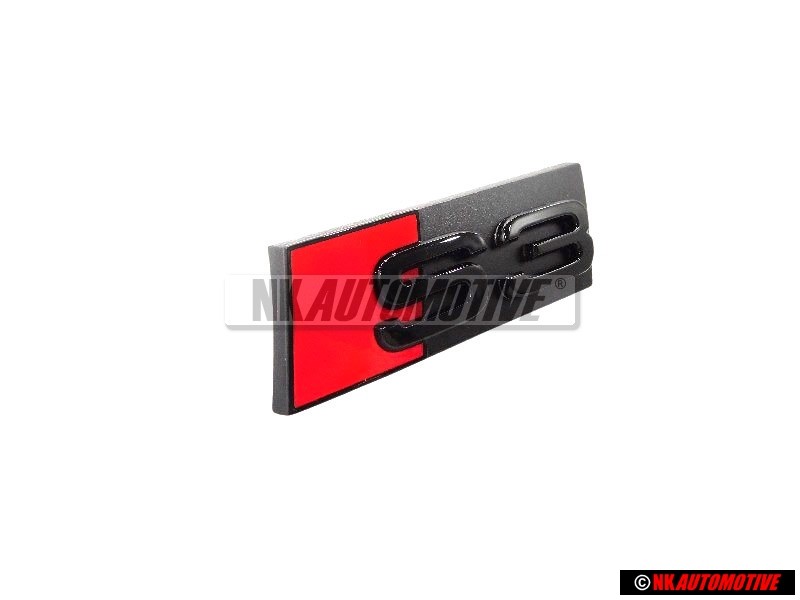 Genuine Audi S3 Front Grill Badge Emblem Black Red - 8P0853736A T94