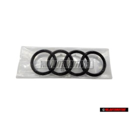 Genuine Audi Rings Front Grill Badge Emblem Black Glossy - 4H0853605C T94