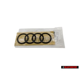 Genuine Audi Rings Rear Boot Badge Emblem Black Glossy - 4M8853742A T94