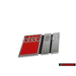 Genuine Audi S3 Rear Boot Badge Emblem Chrome Red - 8L7853737 2ZZ