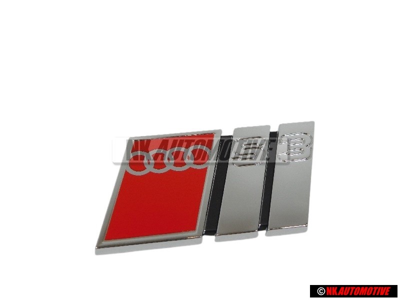 Genuine Audi S3 Rear Boot Badge Emblem Chrome Red - 8L7853737 2ZZ