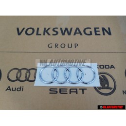 Genuine Audi Rings Rear Boot Badge Emblem Chrome - 8P7853742A 2ZZ