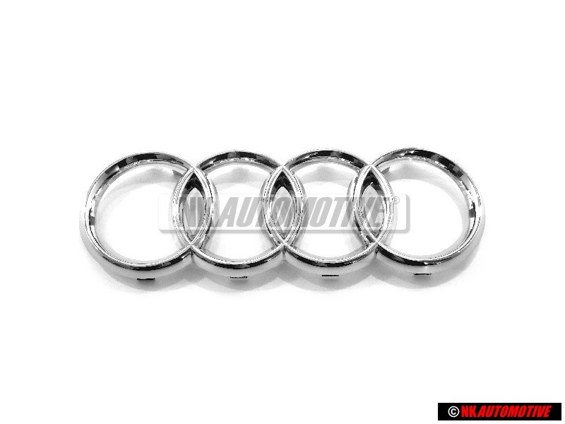 Genuine Audi Rings Front Grill Badge Emblem Chrome - 4E0853605A 2ZZ